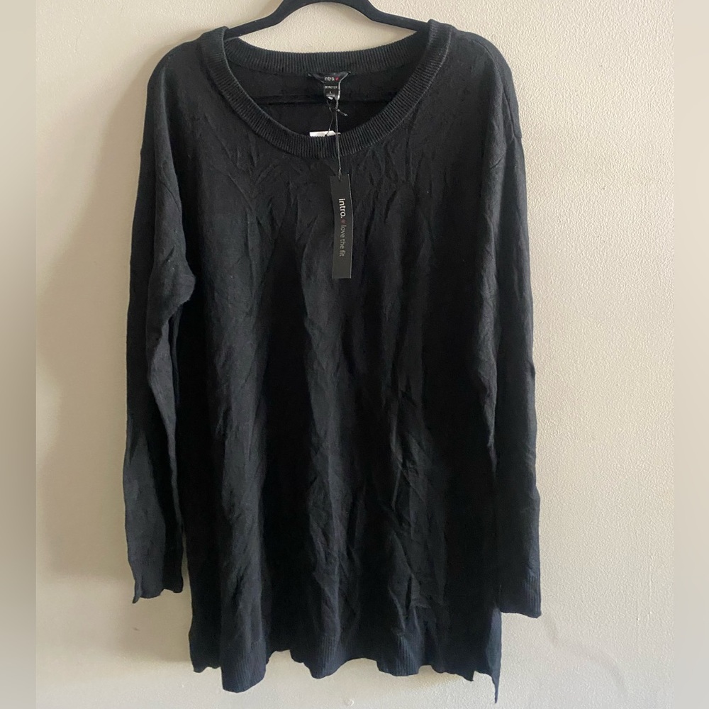 Intro ❤️ Love The Fit Women’s Sweater Black Size L NWT
